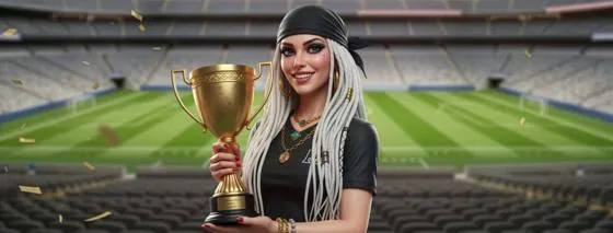 Illustration of a woman holding a gold trophy cup, styled as a confident closing note