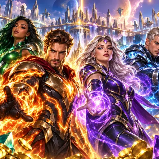 4Squad cover art with parody-superhero characters